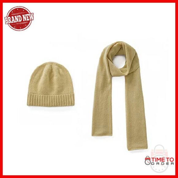 100% Pure Cashmere Beanie & Scarf Set, Winter Gift Box Included main image 8